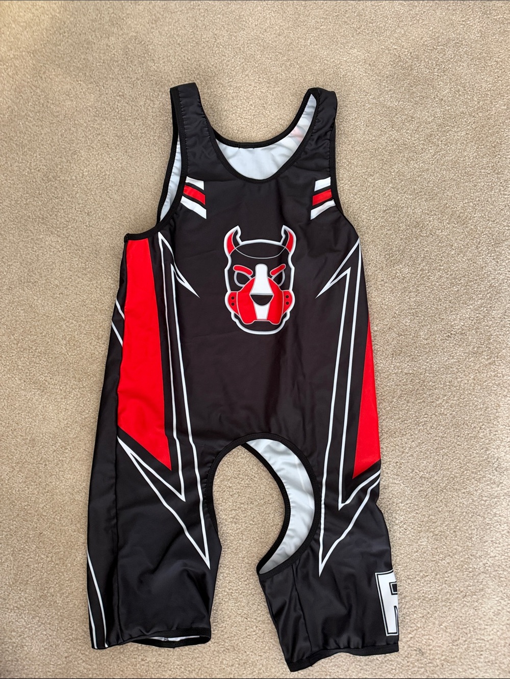 Puppy wrestling singlet